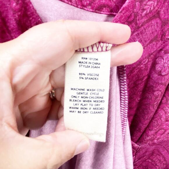 Soft Surroundings Hyannis Maxi Dress NWT Ruched Side Wrap Multi Women's Small - Picture 10 of 12